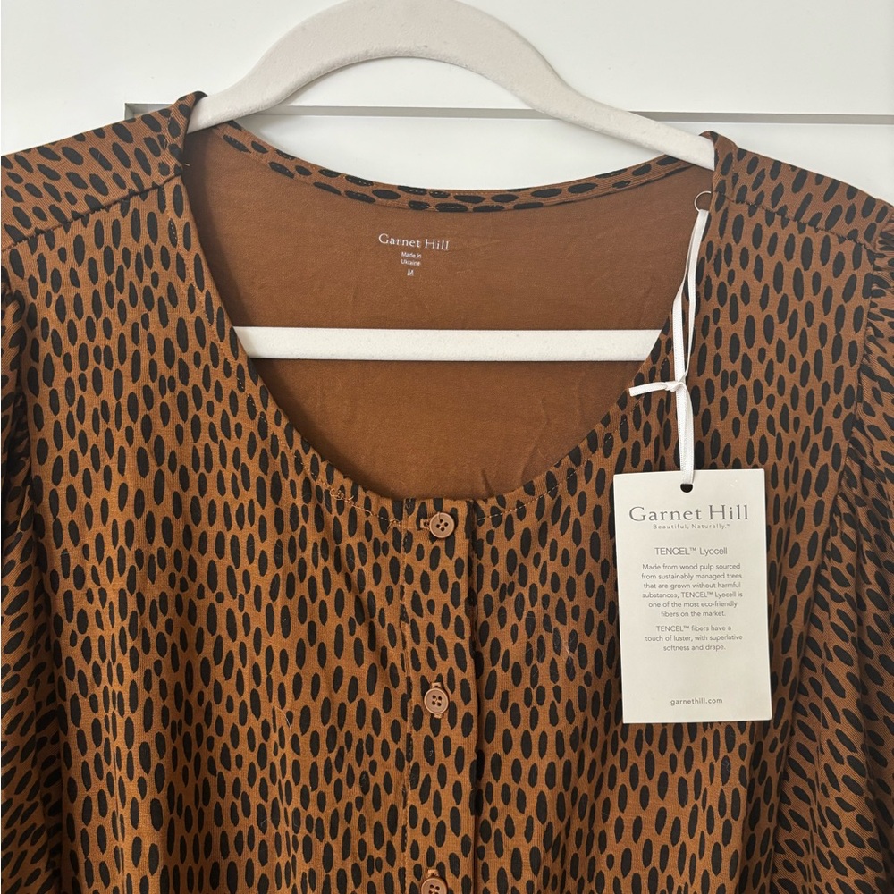 Garnet Hill Women's Leopard Print Dress NWT - Medium